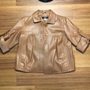 Women’s Asara Cropped Leather Jacket (XS)